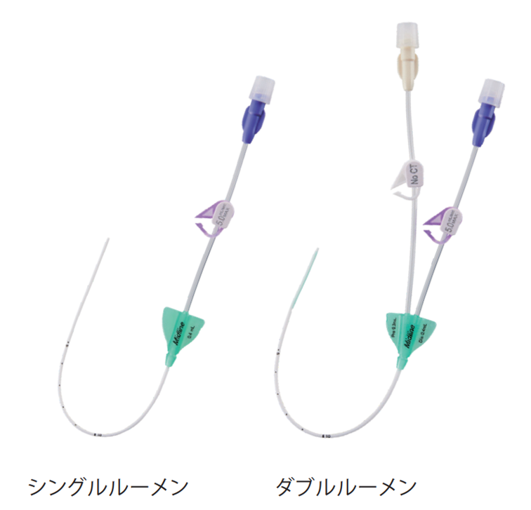 Midlineカテーテル_シングルルーメンダブルルーメン